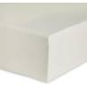 Amazon Basics Drap Housse, 180 x 200 x 30 cm, en Polyester Microfibre pour Matelas Épais jusqu'à 30 cm, Crème