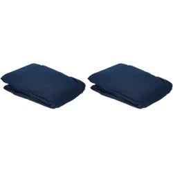 Amazon Basics Drap-Housse en Microfibre Bleu Marine 90 x 200 x 30 cm (Lot de 2)