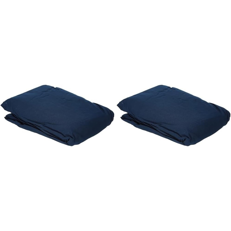 Amazon Basics Drap-Housse en Microfibre Bleu Marine 90 x 200 x 30 cm (Lot de 2)