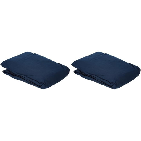Amazon Basics Drap-Housse en Microfibre Bleu Marine 90 x 200 x 30 cm (Lot de 2)