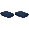 Amazon Basics Drap-Housse en Microfibre Bleu Marine 90 x 200 x 30 cm (Lot de 2)