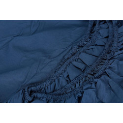 Amazon Basics Drap-Housse en Microfibre Bleu Marine 90 x 200 x 30 cm (Lot de 2)