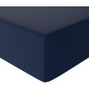 Amazon Basics Drap Housse, 90 x 190 x 30 cm, en Polyester Microfibre pour Matelas Épais jusqu'à 30 cm, Bleu Marine