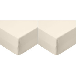 Amazon basics drap-housse en microfibre beige 90 x 190 x 30 cm (lot de 2)