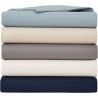 Amazon Basics Drap-housse en microfibre Bleu marine 90 x 200 x 30 cm