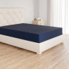 Amazon Basics Drap Housse, 135 x 190 x 30 cm, en Polyester Microfibre pour Matelas Épais jusqu'à 30 cm, Bleu Marine