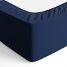 Amazon Basics Drap Housse, 140 x 200 x 30 cm, en Polyester Microfibre pour Matelas Épais jusqu'à 30 cm, Bleu Marine