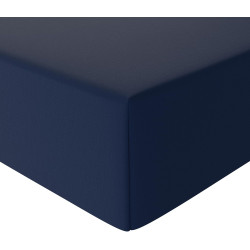 Amazon Basics Drap Housse, 140 x 200 x 30 cm, en Polyester Microfibre pour Matelas Épais jusqu'à 30 cm, Bleu Marine