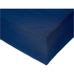 Amazon Basics Drap Housse, 150 x 200 x 30 cm, en Polyester Microfibre pour Matelas Épais jusqu'à 30 cm, Bleu Marine