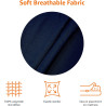 Amazon Basics Drap Housse, 150 x 200 x 30 cm, en Polyester Microfibre pour Matelas Épais jusqu'à 30 cm, Bleu Marine