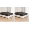 Amazon Basics Drap Housse, 140 x 200 x 30 cm, en Polyester Microfibre pour Matelas Épais jusqu'à 30 cm, Noir (Lot de 2)