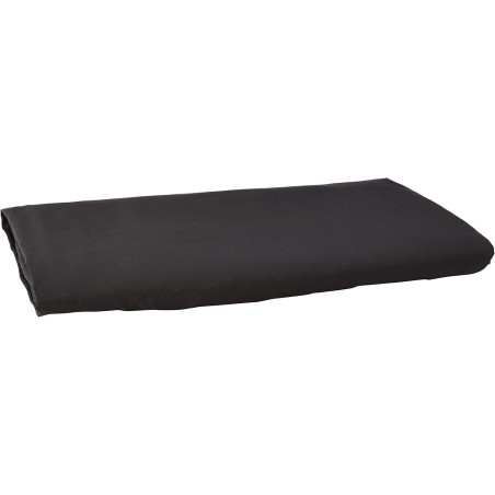 Amazon Basics Drap plat en microfibre, 275 x 275 cm, Noir Uni