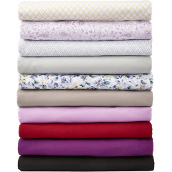 Amazon Basics Drap plat en microfibre, 275 x 275 cm, Noir Uni