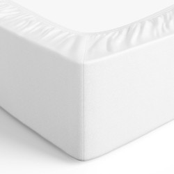 Amazon Basics Drap Housse, 90 x 190 x 30 cm, en Polyester Microfibre pour Matelas Épais jusqu'à 30 cm, Blanc