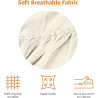 Amazon basics drap housse, 135 x 190 x 30 cm, en polyester microfibre pour matelas épais jusqu'à 30 cm, beige