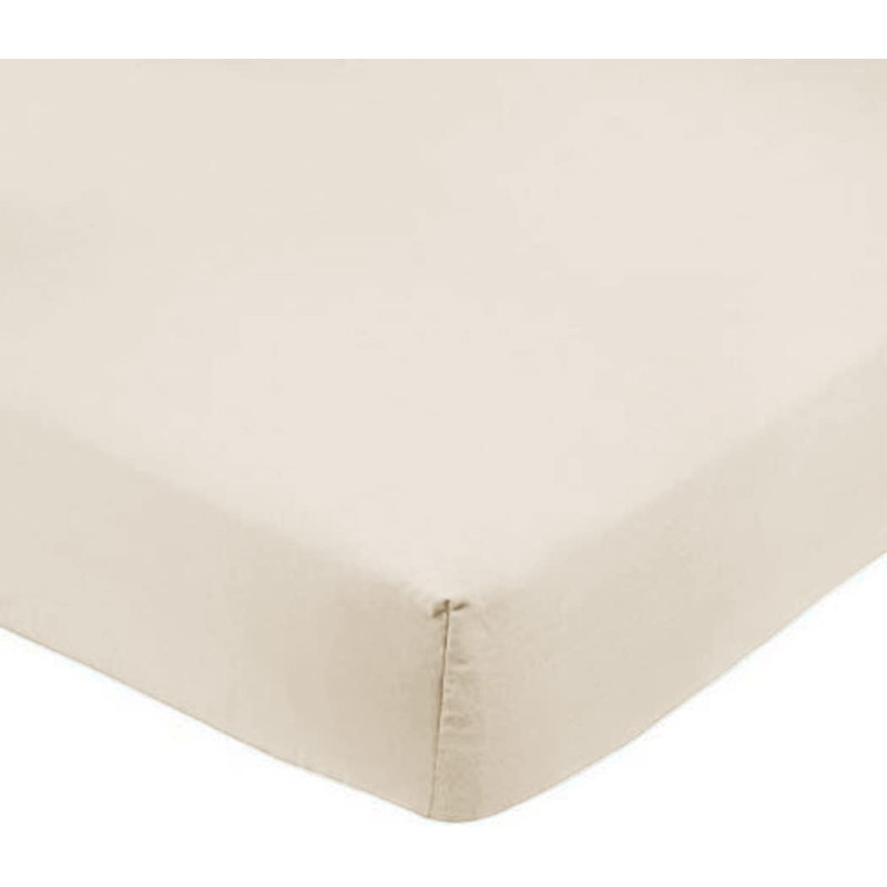 Amazon basics drap-housse en microfibre beige 150 x 200 x 30 cm