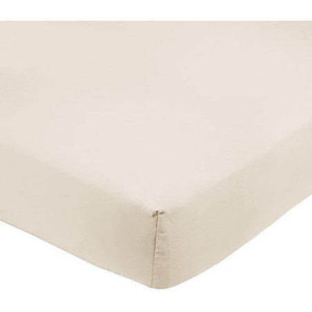Amazon basics drap-housse en microfibre beige 150 x 200 x 30 cm