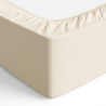 Amazon basics drap housse, 180 x 200 x 30 cm, en polyester microfibre pour matelas épais jusqu'à 30 cm, beige