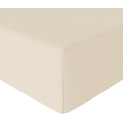 Amazon basics drap housse, 200 x 200 x 30 cm, en polyester microfibre pour matelas épais jusqu'à 30 cm, beige