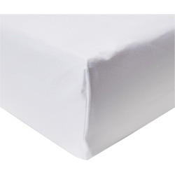 Amazon Basics Drap Housse, 150 x 200 x 30 cm, en Polyester Microfibre pour Matelas Épais jusqu'à 30 cm, Blanc
