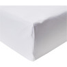Amazon Basics Drap Housse, 150 x 200 x 30 cm, en Polyester Microfibre pour Matelas Épais jusqu'à 30 cm, Blanc
