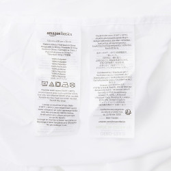 Amazon Basics Drap Housse, 150 x 200 x 30 cm, en Polyester Microfibre pour Matelas Épais jusqu'à 30 cm, Blanc