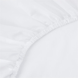 Amazon Basics Drap Housse, 150 x 200 x 30 cm, en Polyester Microfibre pour Matelas Épais jusqu'à 30 cm, Blanc