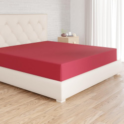 Amazon Basics Drap Housse, 180 x 200 x 30 cm, en Polyester Microfibre pour Matelas Épais jusqu'à 30 cm, Bordeaux