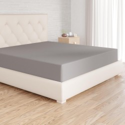 Amazon Basics Drap Housse, 200 x 200 x 30 cm, en Polyester Microfibre pour Matelas Épais jusqu'à 30 cm, Gris Foncé