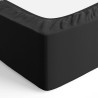 Amazon Basics Drap Housse, 150 x 200 x 30 cm, en Polyester Microfibre pour Matelas Épais jusqu'à 30 cm, Noir