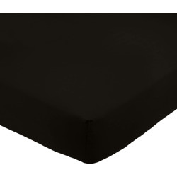 Amazon Basics Drap Housse, 180 x 200 x 30 cm, en Polyester Microfibre pour Matelas Épais jusqu'à 30 cm, Noir