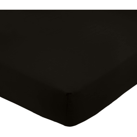 Amazon Basics Drap Housse, 180 x 200 x 30 cm, en Polyester Microfibre pour Matelas Épais jusqu'à 30 cm, Noir