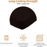 Amazon Basics Drap Housse, 180 x 200 x 30 cm, en Polyester Microfibre pour Matelas Épais jusqu'à 30 cm, Noir