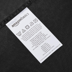 Amazon Basics Drap Housse, 180 x 200 x 30 cm, en Polyester Microfibre pour Matelas Épais jusqu'à 30 cm, Noir