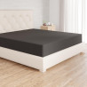 Amazon Basics Drap Housse, 200 x 200 x 30 cm, en Polyester Microfibre pour Matelas Épais jusqu'à 30 cm, Noir