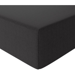 Amazon Basics Drap Housse, 200 x 200 x 30 cm, en Polyester Microfibre pour Matelas Épais jusqu'à 30 cm, Noir
