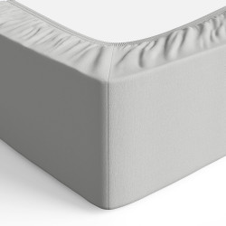 Amazon Basics Drap Housse, 200 x 200 x 30 cm, en Polyester Microfibre pour Matelas Épais jusqu'à 30 cm, Gris Clair