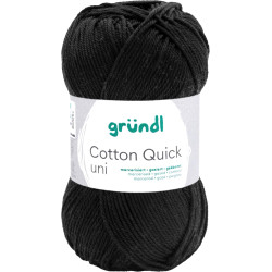 Gründl Laine Cotton Quick uni - laine fine pour crocheter - fil à tricoter – fil à crocheter – brillant et doux pour la peau – 1