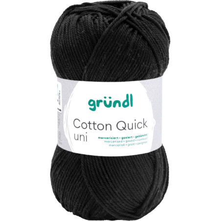 Gründl Laine Cotton Quick uni - laine fine pour crocheter - fil à tricoter – fil à crocheter – brillant et doux pour la peau – 1