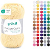 Gründl Laine Cotton Quick uni - laine fine pour crocheter - fil à tricoter – fil à crocheter – brillant et doux pour la peau – 1