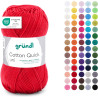 Gründl Laine Cotton Quick uni - laine fine pour crocheter - fil à tricoter – fil à crocheter – brillant et doux pour la peau – 1