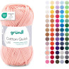 Gründl Laine Cotton Quick uni - laine fine pour crocheter - fil à tricoter – fil à crocheter – brillant et doux pour la peau – 1