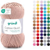 Gründl laine cotton quick uni - laine fine pour crocheter - fil à tricoter – fil à crocheter – brillant et doux pour la peau – 1