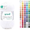 Gründl Laine Cotton Quick uni - laine fine pour crocheter - fil à tricoter – fil à crocheter – brillant et doux pour la peau – 1