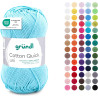 Gründl Laine Cotton Quick uni - laine fine pour crocheter - fil à tricoter – fil à crocheter – brillant et doux pour la peau – 1