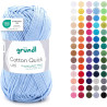 Gründl Laine Cotton Quick uni - laine fine pour crocheter - fil à tricoter – fil à crocheter – brillant et doux pour la peau – 1
