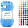 Gründl Laine Cotton Quick uni - laine fine pour crocheter - fil à tricoter – fil à crocheter – brillant et doux pour la peau – 1