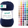 Gründl Laine Cotton Quick uni - laine fine pour crocheter - fil à tricoter – fil à crocheter – brillant et doux pour la peau – 1
