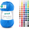 Gründl Laine Cotton Quick uni - laine fine pour crocheter - fil à tricoter – fil à crocheter – brillant et doux pour la peau – 1