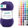 Gründl Laine Cotton Quick uni - laine fine pour crocheter - fil à tricoter – fil à crocheter – brillant et doux pour la peau – 1